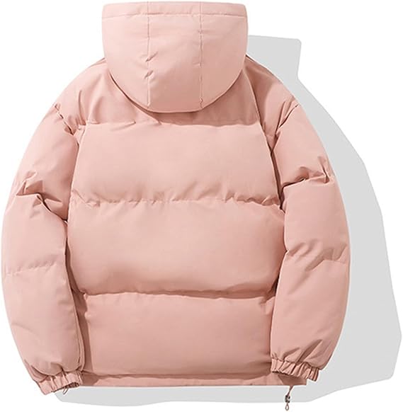 Quilted Jackets for Women Hooded Puffer Down Winter Coat Ladies Padded Hoodie Top Plain Coats Lightweight Waterproof Jacket