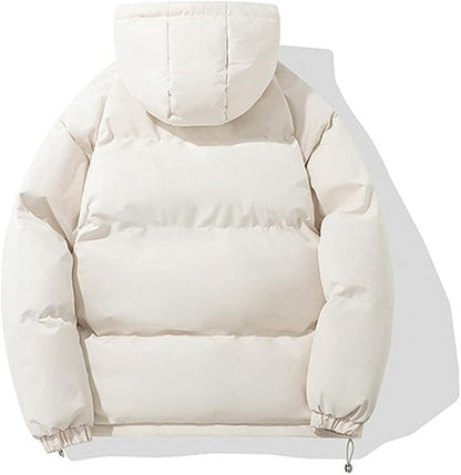 Quilted Jackets for Women Hooded Puffer Down Winter Coat Ladies Padded Hoodie Top Plain Coats Lightweight Waterproof Jacket