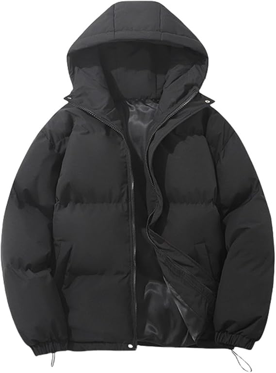 Quilted Jackets for Women Hooded Puffer Down Winter Coat Ladies Padded Hoodie Top Plain Coats Lightweight Waterproof Jacket